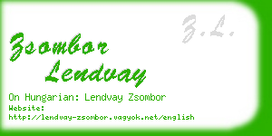 zsombor lendvay business card